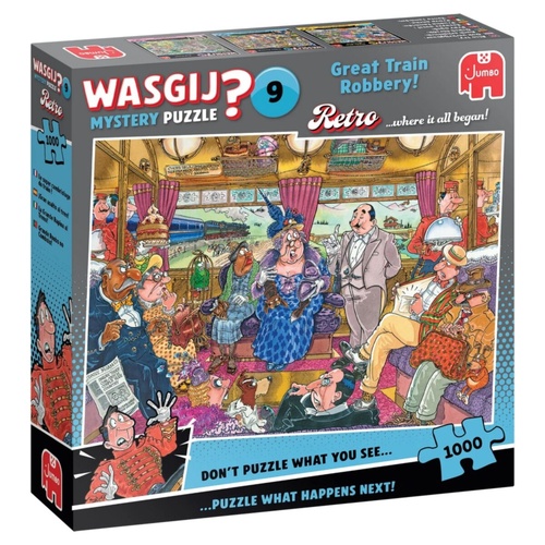 Jumbo Wasgij? Retro Mystery 9 Train Robbery Jigsaw Puzzle 1000 Pieces