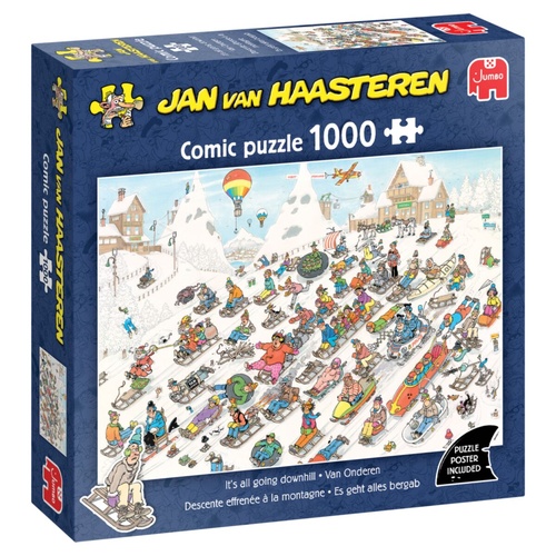Jumbo Jan van Haasteren: All Going Downhill Jigsaw Puzzle 1000 Pieces