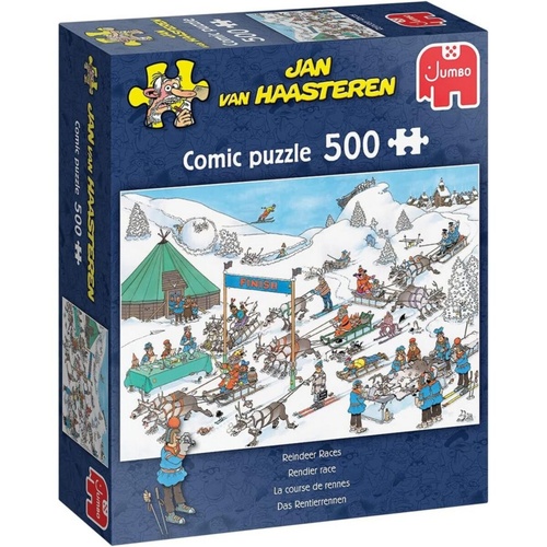 Jumbo Jan van Haasteren: Reindeer Races Jigsaw Puzzle 500 Pieces