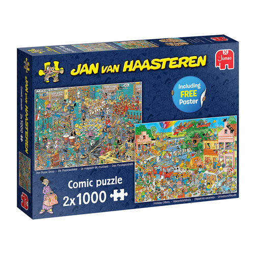 Jumbo Jan Van Haasteren Musicshop/Holiday Jigsaw Puzzle 2 x 1000pcs (JUM20049)