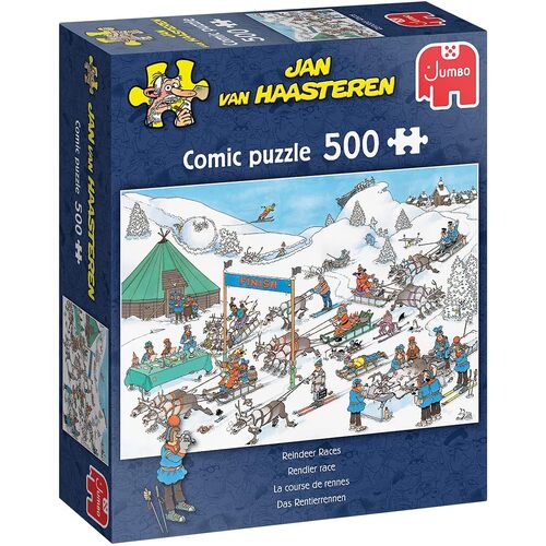 Jumbo Jan Van Haasteren Reindeer Races Jigsaw Puzzle 500pcs (JUM20051)