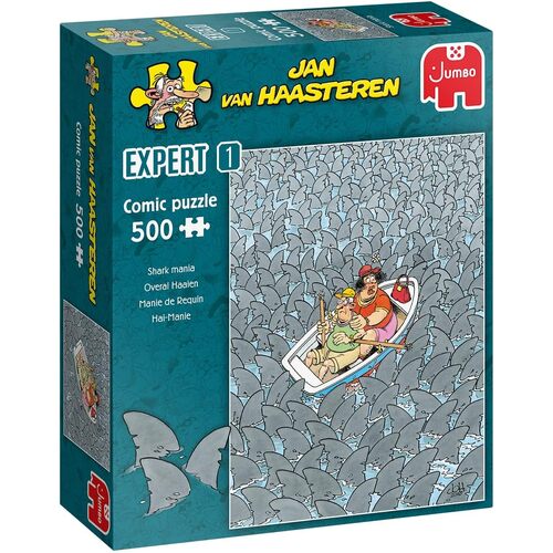 Jumbo Jan Van Haasteren Expert 1 Shark Mania Jigsaw Puzzle 500pcs (JUM20089)