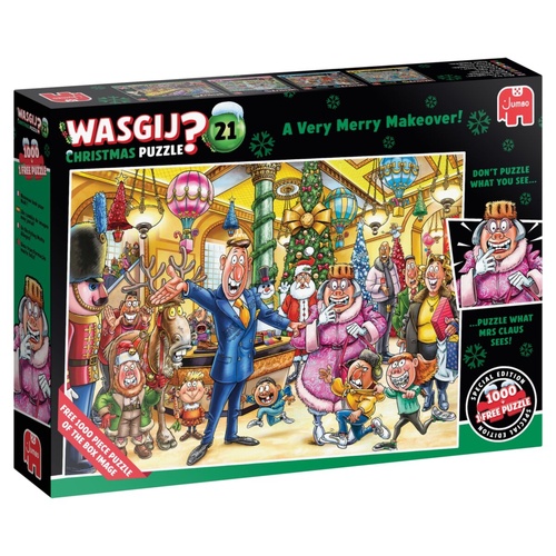Jumbo Wasgij? Christmas 21: A Very Merry Makeover! Jigsaw Puzzle 2 x 1000pcs