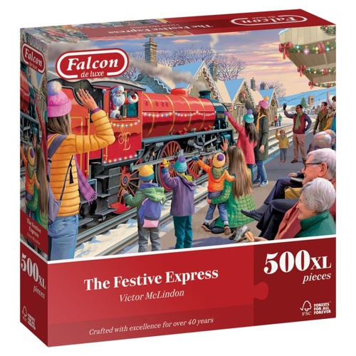 Jumbo Falcon: The Festive Express Jigsaw Puzzle incl Poster XL 500 Pieces