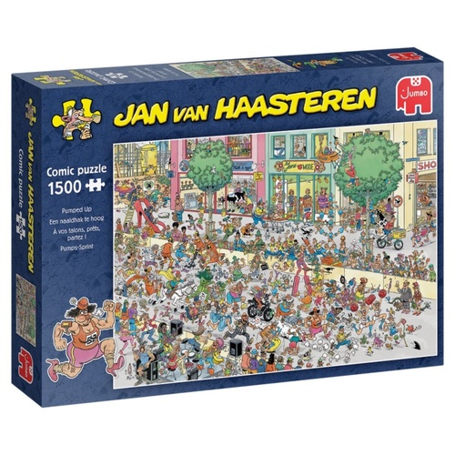 Jumbo Jan van Haasteren: Pumped Up Jigsaw Puzzle incl Poster 1500 Pieces