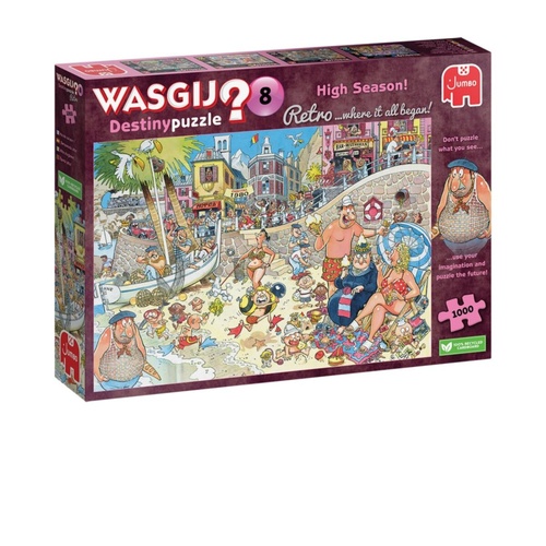 Jumbo Wasgij? Retro Destiny 8: High Season! Square Box Jigsaw Puzzle 1000pcs
