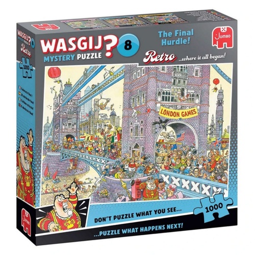 Jumbo Wasgij? Retro Mystery 8: Final Hurdle! Square Box Jigsaw Puzzle 1000pcs