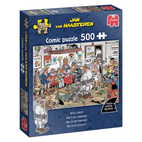 Jumbo Jan van Haasteren: Who's Next? Jigsaw Puzzle incl Poster 500 Pieces