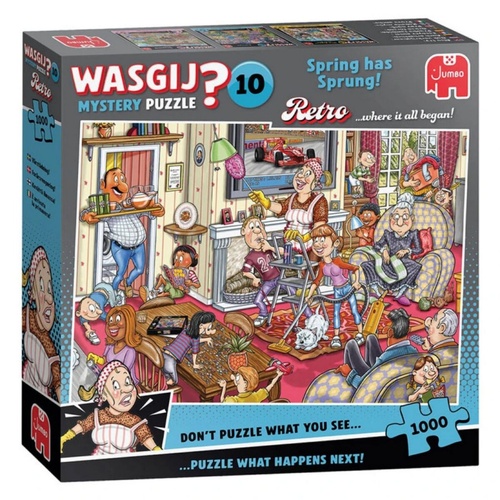Jumbo Wasgij? Retro Mystery 10: Spring has Sprung! Sq Box Jigsaw Puzzle 1000pcs