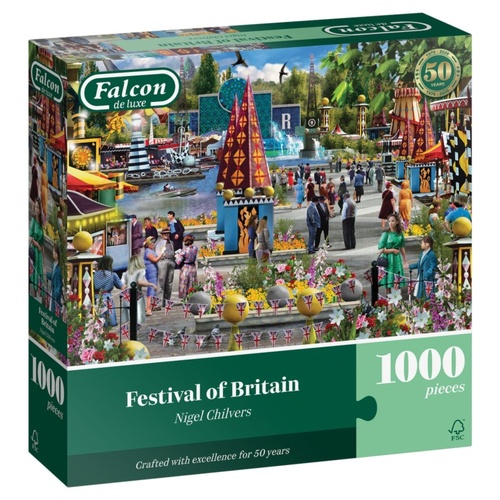 Jumbo Falcon: Festival of Britain Jigsaw Puzzle incl Poster 1000 Pieces