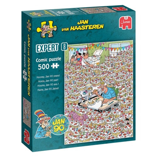 Jumbo Jan van Haasteren Expert 8: Hooray Jan 90 Years Jigsaw Puzzle 500 Pieces