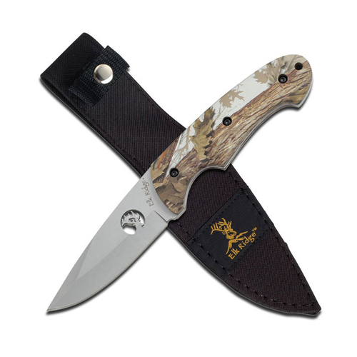 Elk Ridge Camo Hunting Knife w/ Sheath 216mm (K-ER-046CA)