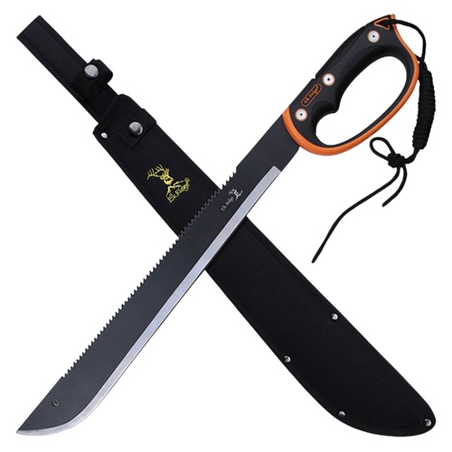 Elk Ridge Black & Orange Machete 610mm incl Nylon Sheath with Belt Loop