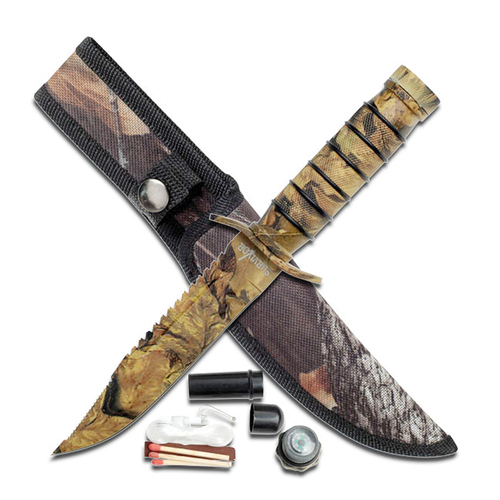 Survivor Camo Survival Kit Knife 241mm (K-HK-695CA)