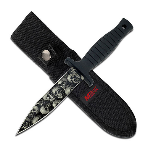 M-Tech USA Skull Camo Double Edged Boot Knife 228mm (K-MT-097SC)