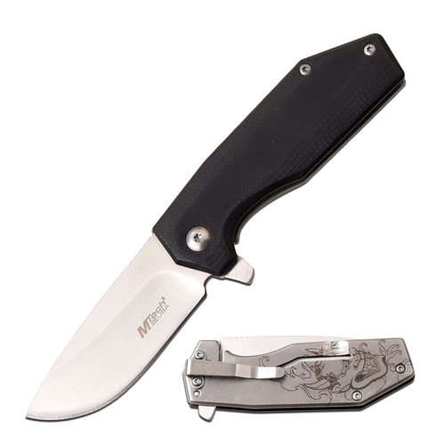 M-Tech USA Satin Ball Bearing Pocket Knife 90mm Closed Length (K-MT-1160SD)