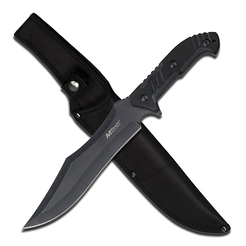 MTech USA Black Bowie Knife G10 Handle incl Nylon Sheath 343mm (K-MT-20-39)