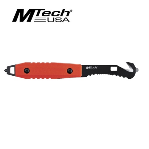 MTech USA Orange Rope Cutter & Screwdriver Knife (K-MT-FIX008RD)
