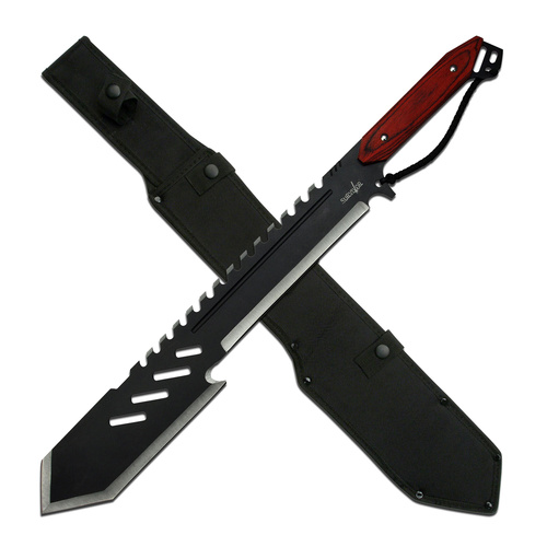 Survivor Wooden Handle Machete incl Nylon Sheath 647mm (K-SV-MHT004BK)