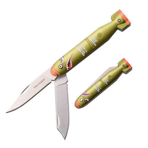 Tac-Force Warhawk Shark Handle 2 Blade Folding Knife (K-TF-1039DBGN)