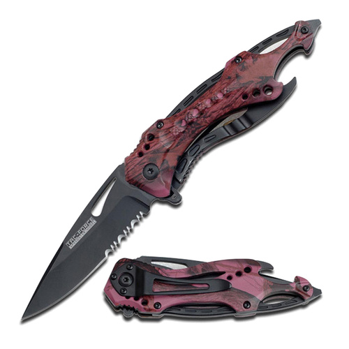 Tac-Force Pink Camo Stainless Steel Pocket Knife (K-TF-705PCNS)