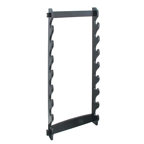 Powa Beam Wooden 8 Tier Sword Wall Rack Black Finish (K-WS-8W)