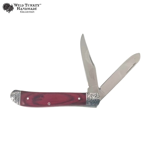 Wild Turkey Red Gentlemans Stainless Steel Dual Blade Knife (K-WT-220GW)