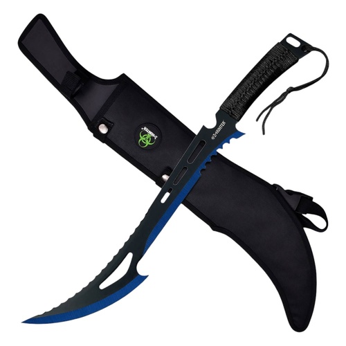 Hunter Zombie Stainless Steel Machete Blue incl Nylon Sheath 610mm
