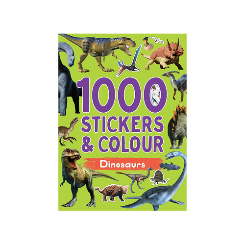 Lake Press Dinosaurs 1000 Stickers & Colour Book for Kids (LAK231653)
