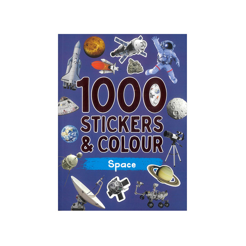Lake Press Space 1000 Stickers & Colour Book for Kids (LAK231677)