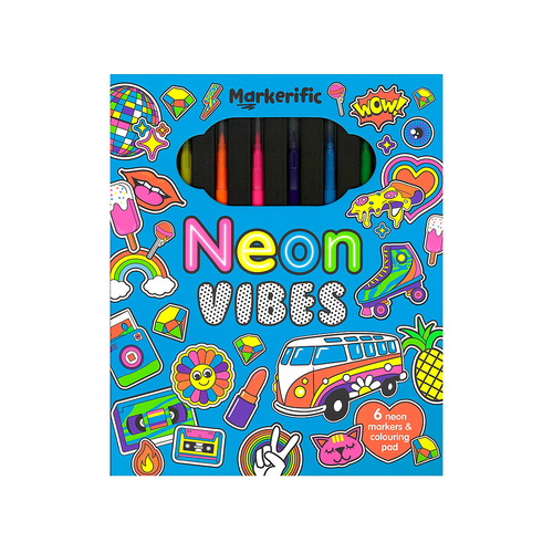 Lake Press Markerific Neon Vibes Colouring Pad for Kids (LAK237525)