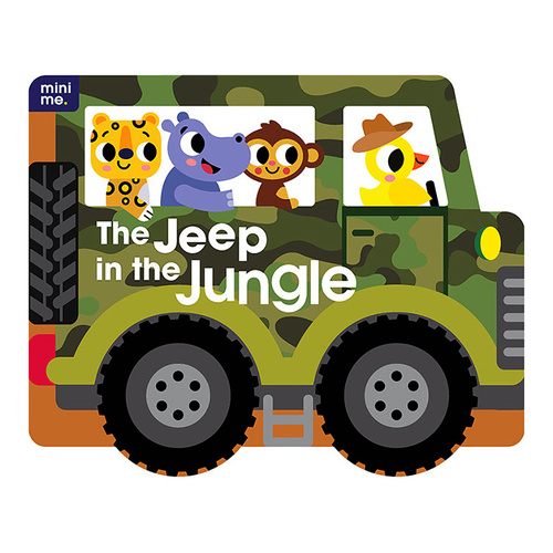 Lake Press The Jeep in the Jungle Mini-Me Shaped Board Book (LAK240464)