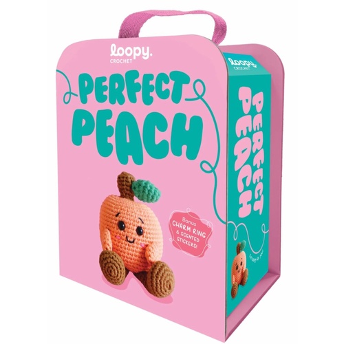 Loopy Crochet Book & Kit: Perfect Peach + Charm Ring & Scented Stickers
