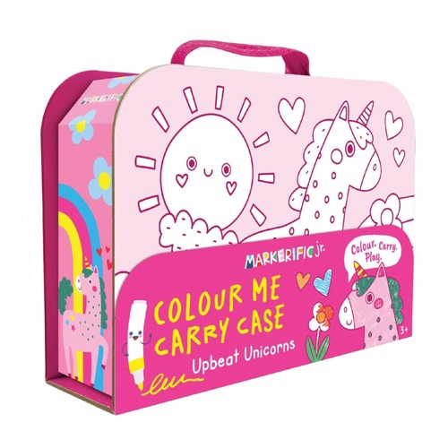 Markerific Jr. Colour Me Carry Case: Upbeat Unicorns for Childrens Ages 3+