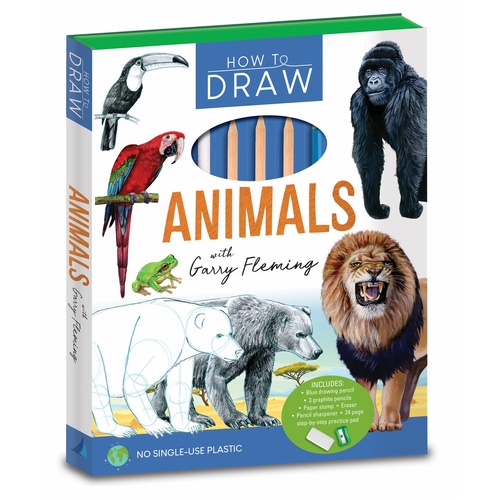Lake Press How to Draw: Animals with Garry Fleming Activity Kit