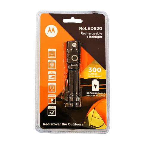 Motorola MR520 Rechargeable LED Torch 300Lm (M-MR520)