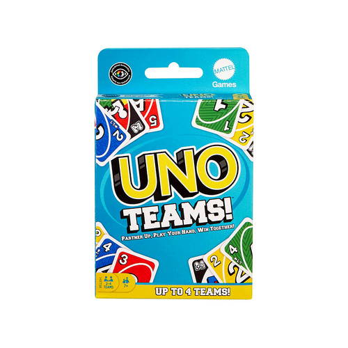 Mattel Games UNO Teams! Card Game 2-4 Teams Ages 7+ (MAT238026)