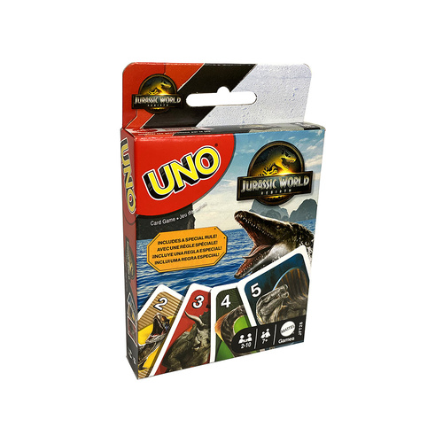 Mattel Games UNO Jurassic World Rebirth Card Game 2-10 Players (MAT304905)