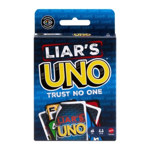Mattel Games Liar's Uno Trust No One Card Game 2-6 Players Ages 7+
