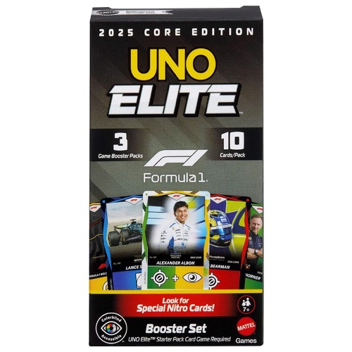 Uno Elite Formula 1 Racing 2025 Core Edition Booster Set Card Game