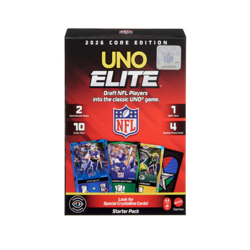 UNO Elite NFL 2026 Core Edition Starter Pack Card Game for Adults & Kids
