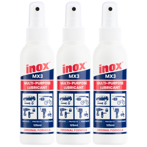 3 Pack Inox MX3 Multi-Purpose Lubricant Pump Pack 125ml