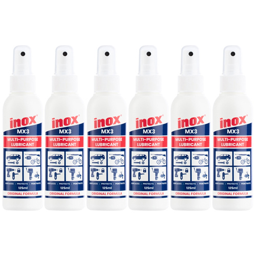6 Pack Inox MX3 Multi-Purpose Lubricant Pump Pack 125ml