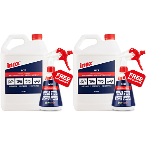 2 Pack Inox MX3 Multi-Purpose Lubricant 5 Litre with Applicator