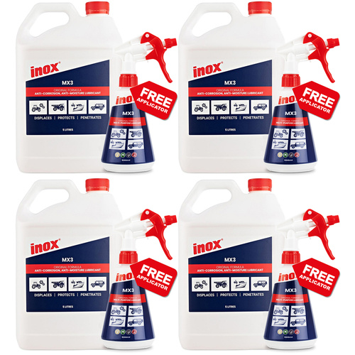 4 Pack Inox MX3 Multi-Purpose Lubricant 5 Litre with Applicator