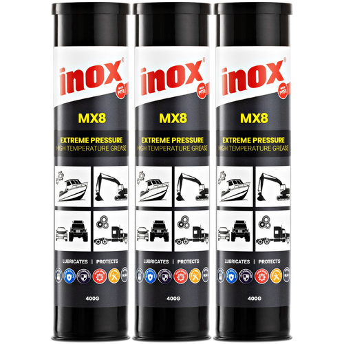 3 Pack Inox PTFE MX8 Extreme Pressure Grease Canister 400g
