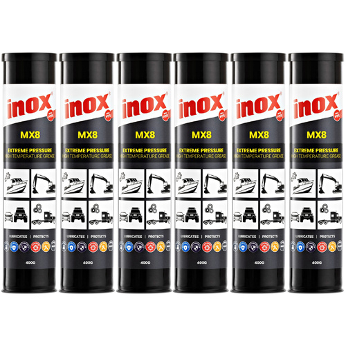 6 Pack Inox PTFE MX8 Extreme Pressure Grease Canister 400g