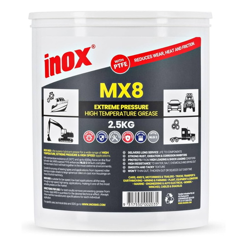Inox MX8 with PTFE High Temp Extreme Pressure Grease Tub 2.5kg (MG-44530)