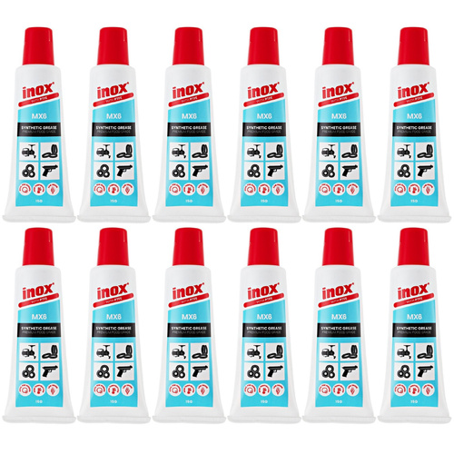 12 Pack Inox MX6 Food Grade Grease Tube 15g