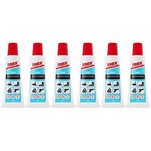 6 Pack Inox MX6 Food Grade Grease Tube 15g